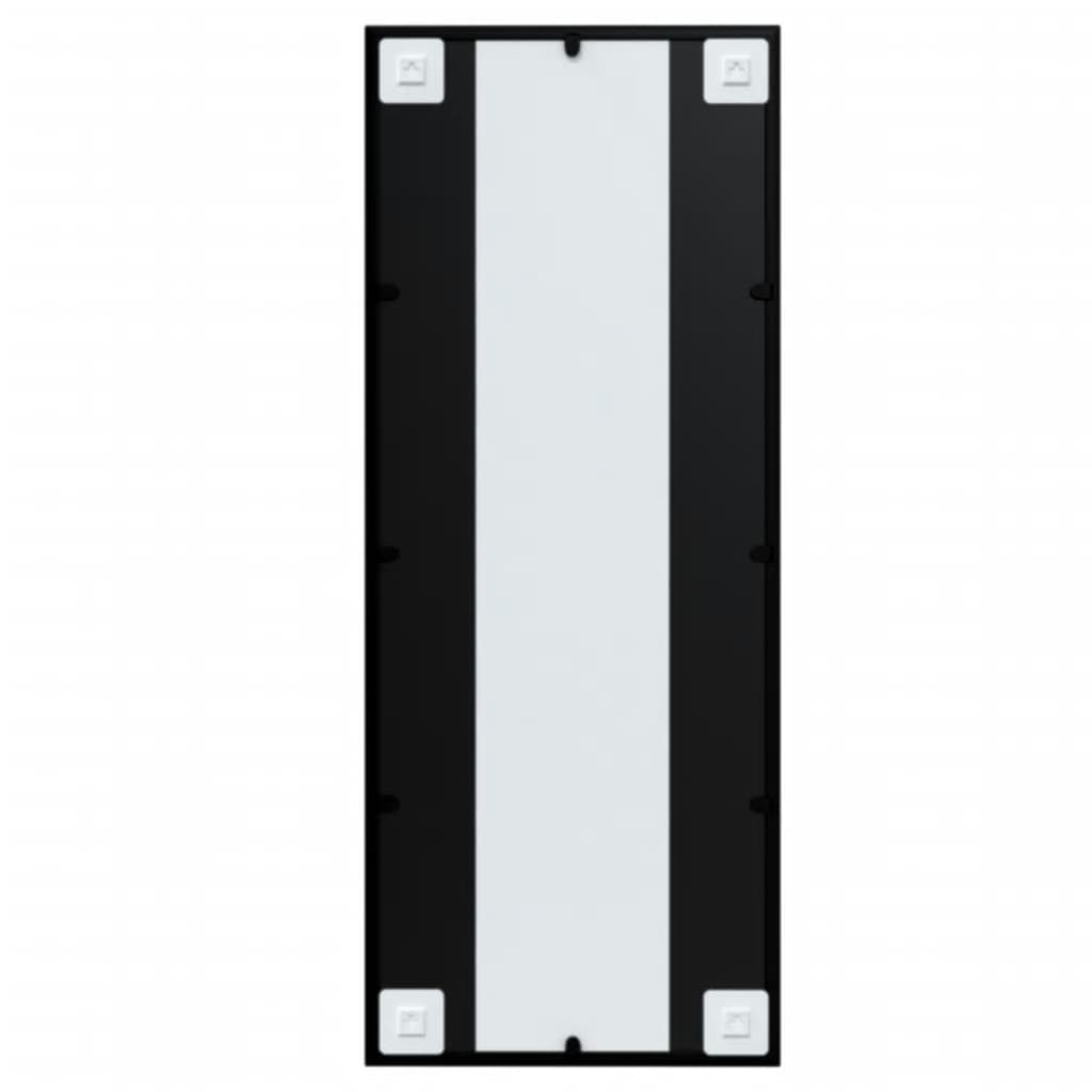 Veggspeil 2 Stk Svart 100X40 Cm Metall