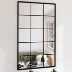 Veggspeil 2 Stk Svart 100X60 Cm Metall