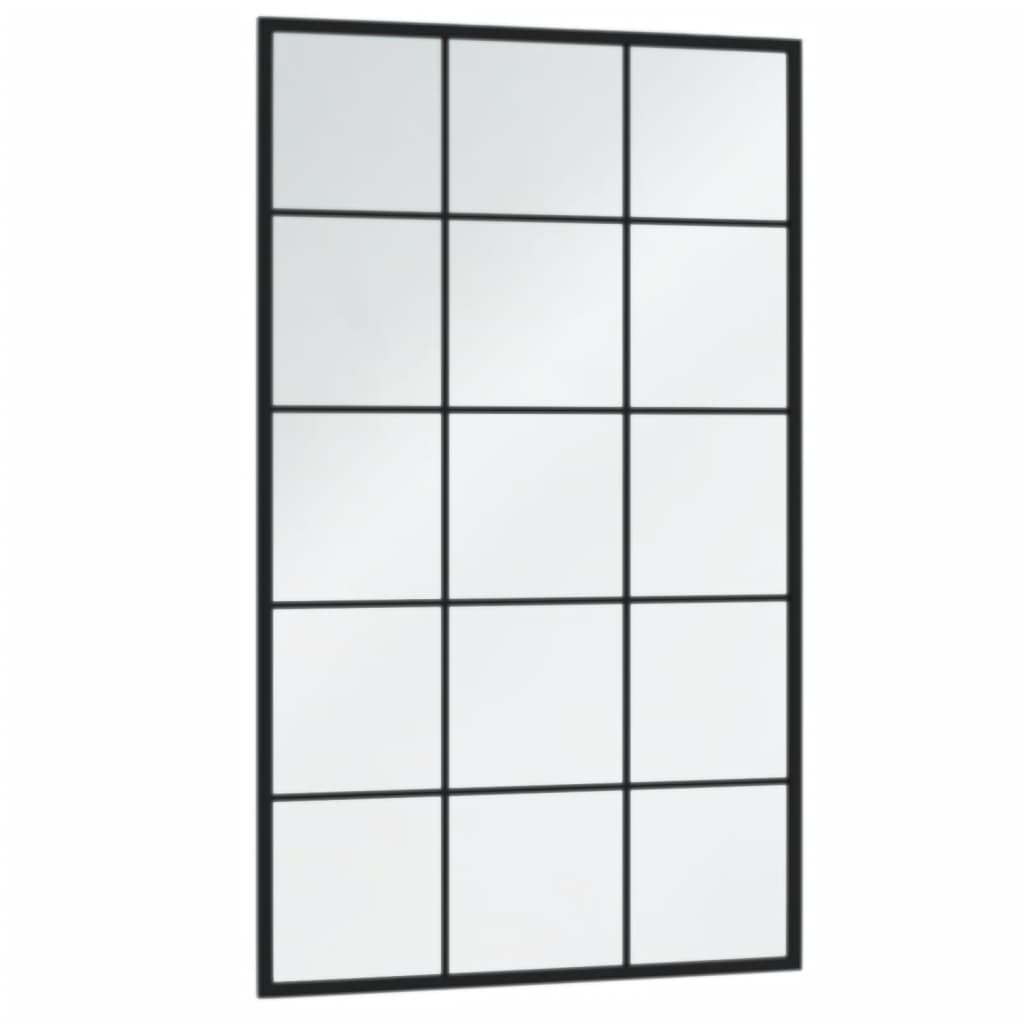 Veggspeil 3 Stk Svart 100X60 Cm Metall