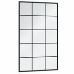 Veggspeil 3 Stk Svart 100X60 Cm Metall