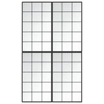 Veggspeil 4 Stk Svart 100X60 Cm Metall