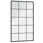 Veggspeil 4 Stk Svart 100X60 Cm Metall
