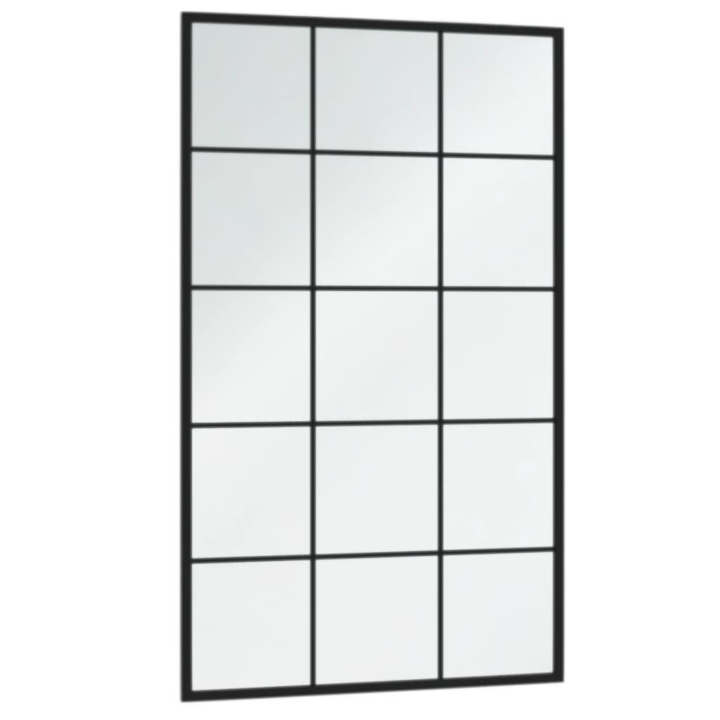 Veggspeil 4 Stk Svart 100X60 Cm Metall