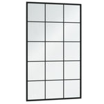 Veggspeil 6 Stk Svart 100X60 Cm Metall