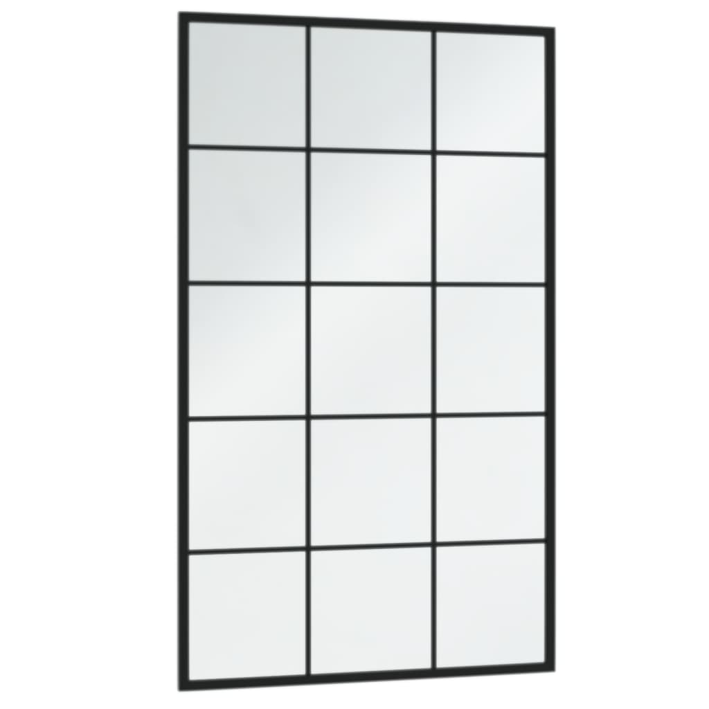 Veggspeil 6 Stk Svart 100X60 Cm Metall