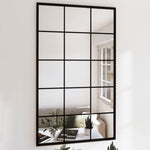 Veggspeil 6 Stk Svart 100X60 Cm Metall