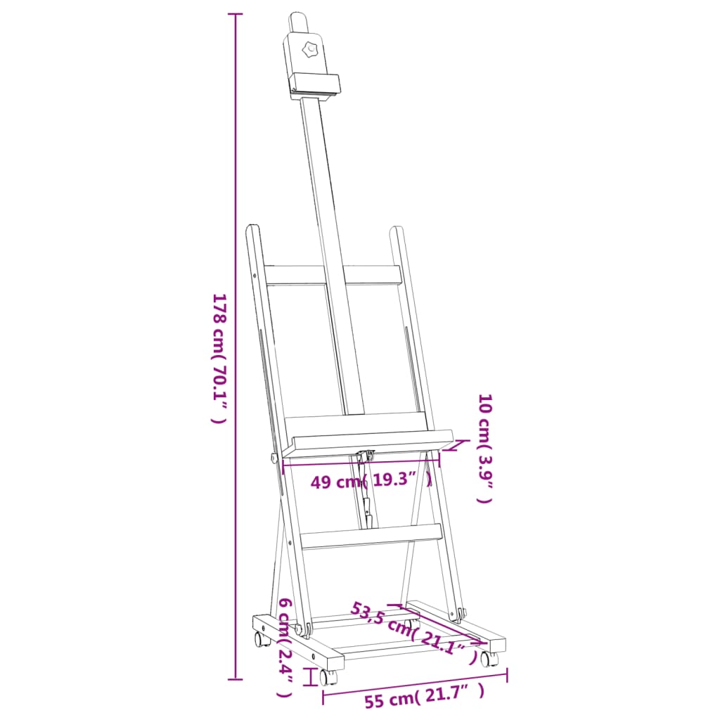 Staffelistativ 55X53,5X178 Cm Heltre Furu