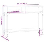 Konsollbord Svart 100X30,5X75 Cm Konstruert Tre