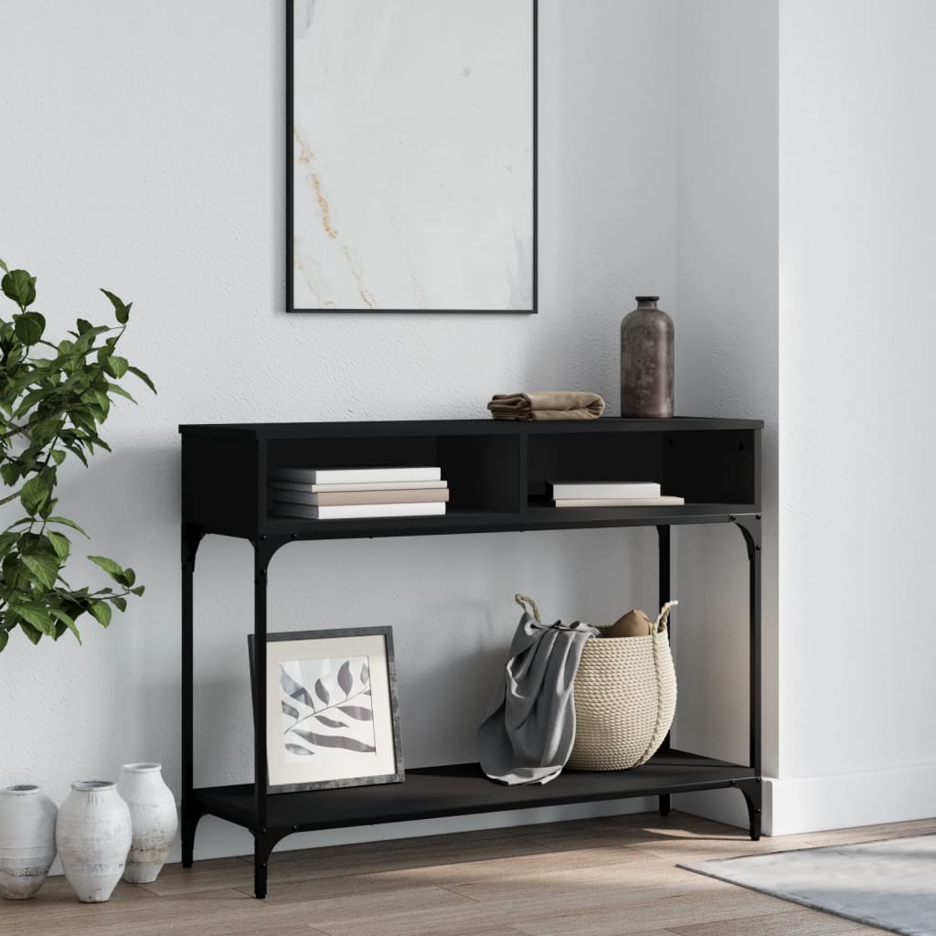 Konsollbord Svart 100X30,5X75 Cm Konstruert Tre