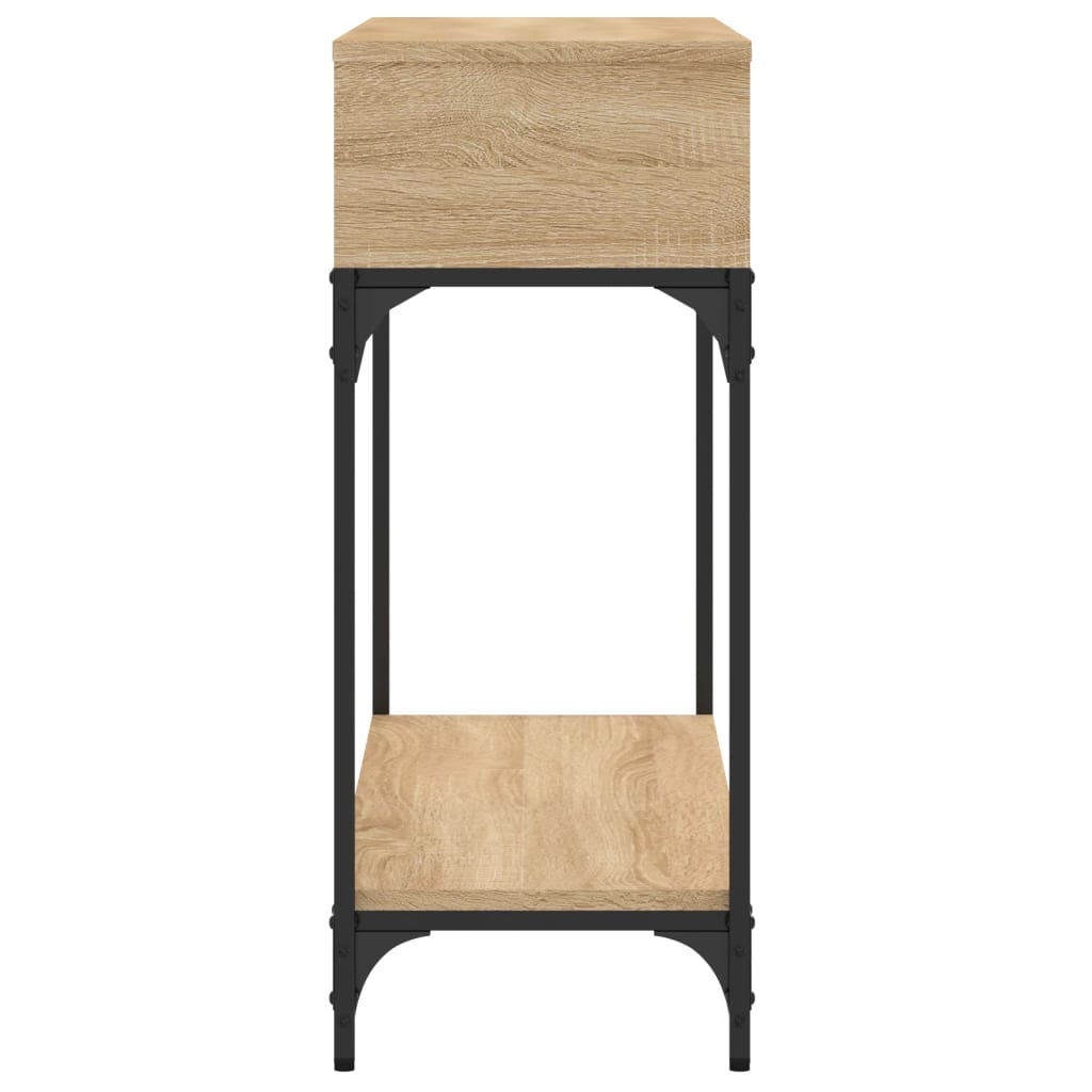 Konsollbord Sonoma Eik 100X30,5X75 Cm Konstruert Tre