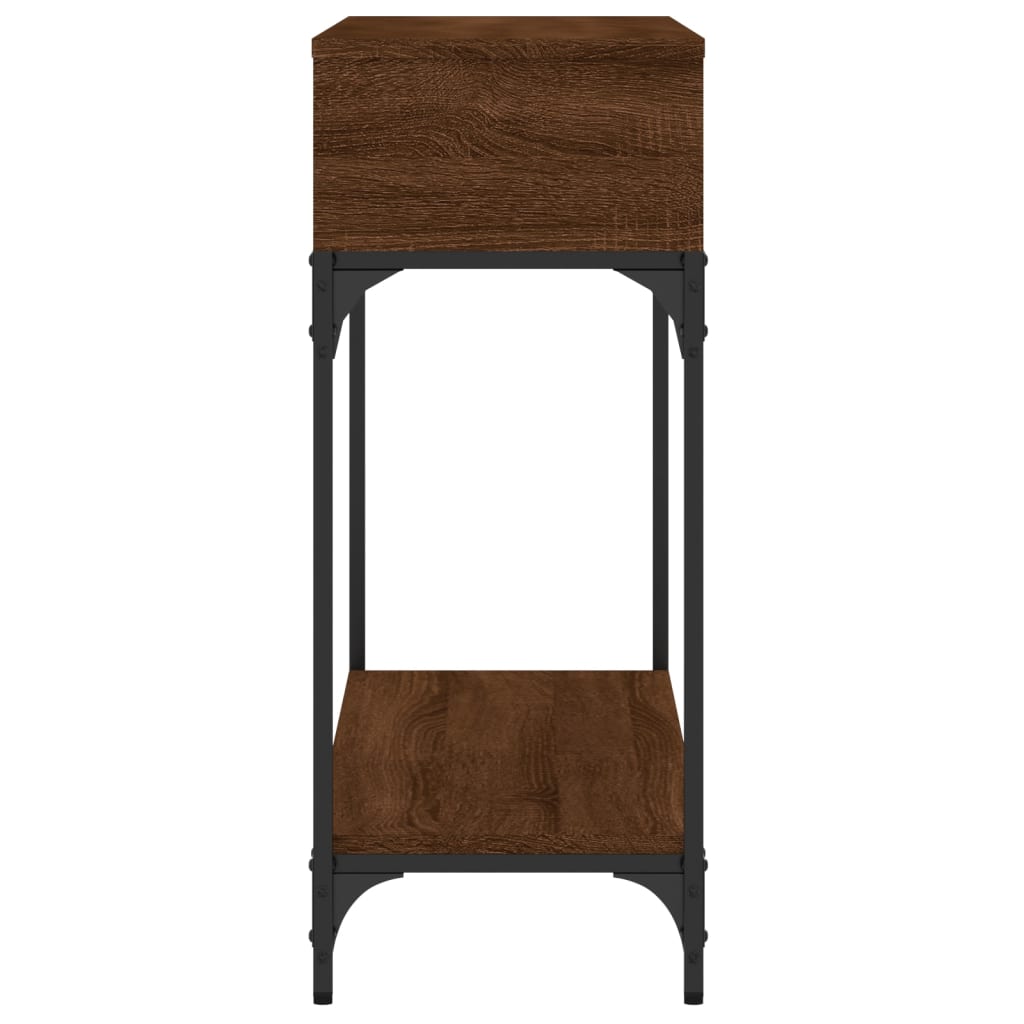 Konsollbord Brun Eik 100X30,5X75 Cm Konstruert Tre