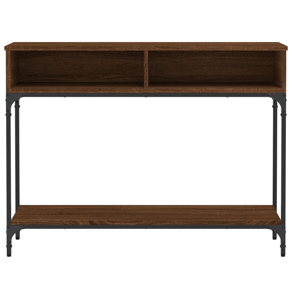 Konsollbord Brun Eik 100X30,5X75 Cm Konstruert Tre