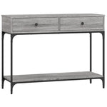 Konsollbord Grå Sonoma 100X34,5X75 Cm Konstruert Tre