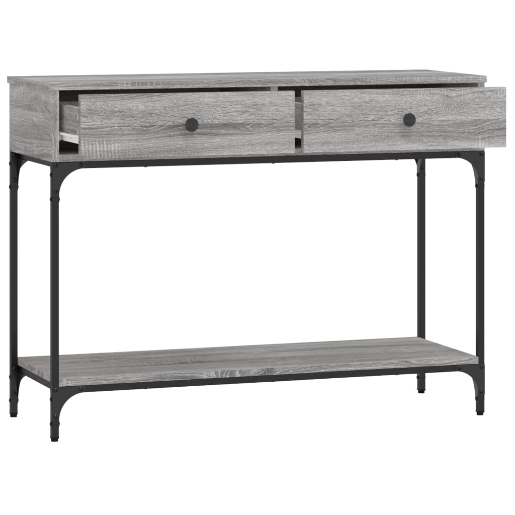 Konsollbord Grå Sonoma 100X34,5X75 Cm Konstruert Tre