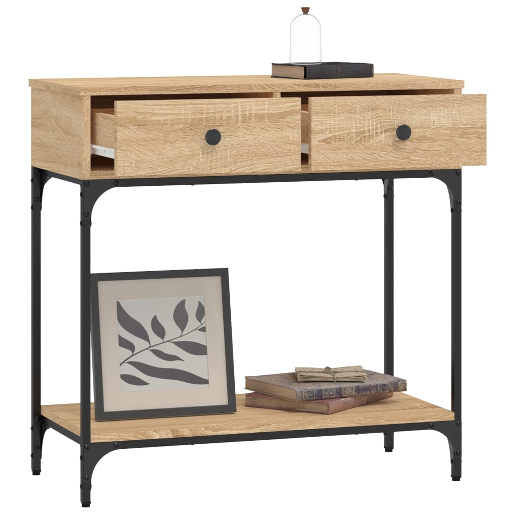 Konsollbord Sonoma Eik 75X34,5X75 Cm Konstruert Tre