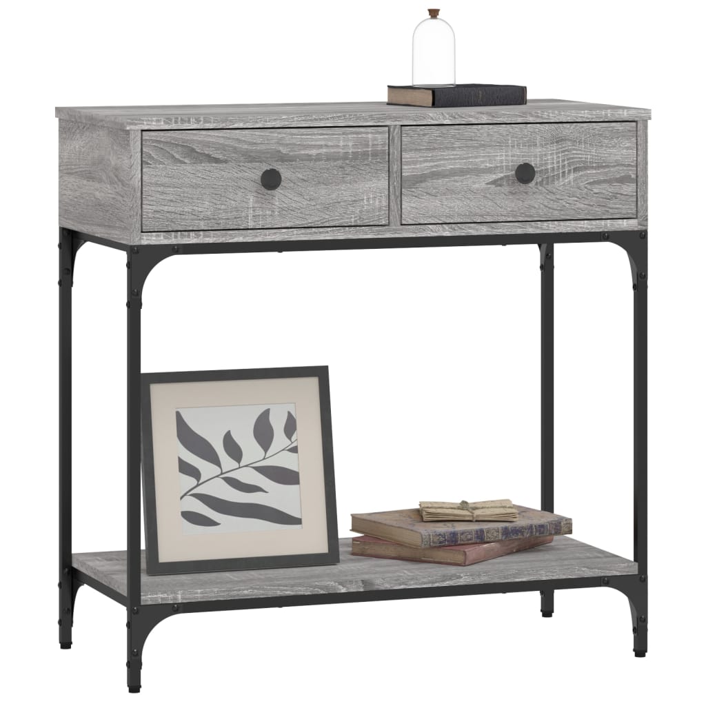 Konsollbord Grå Sonoma 75X34,5X75 Cm Konstruert Tre