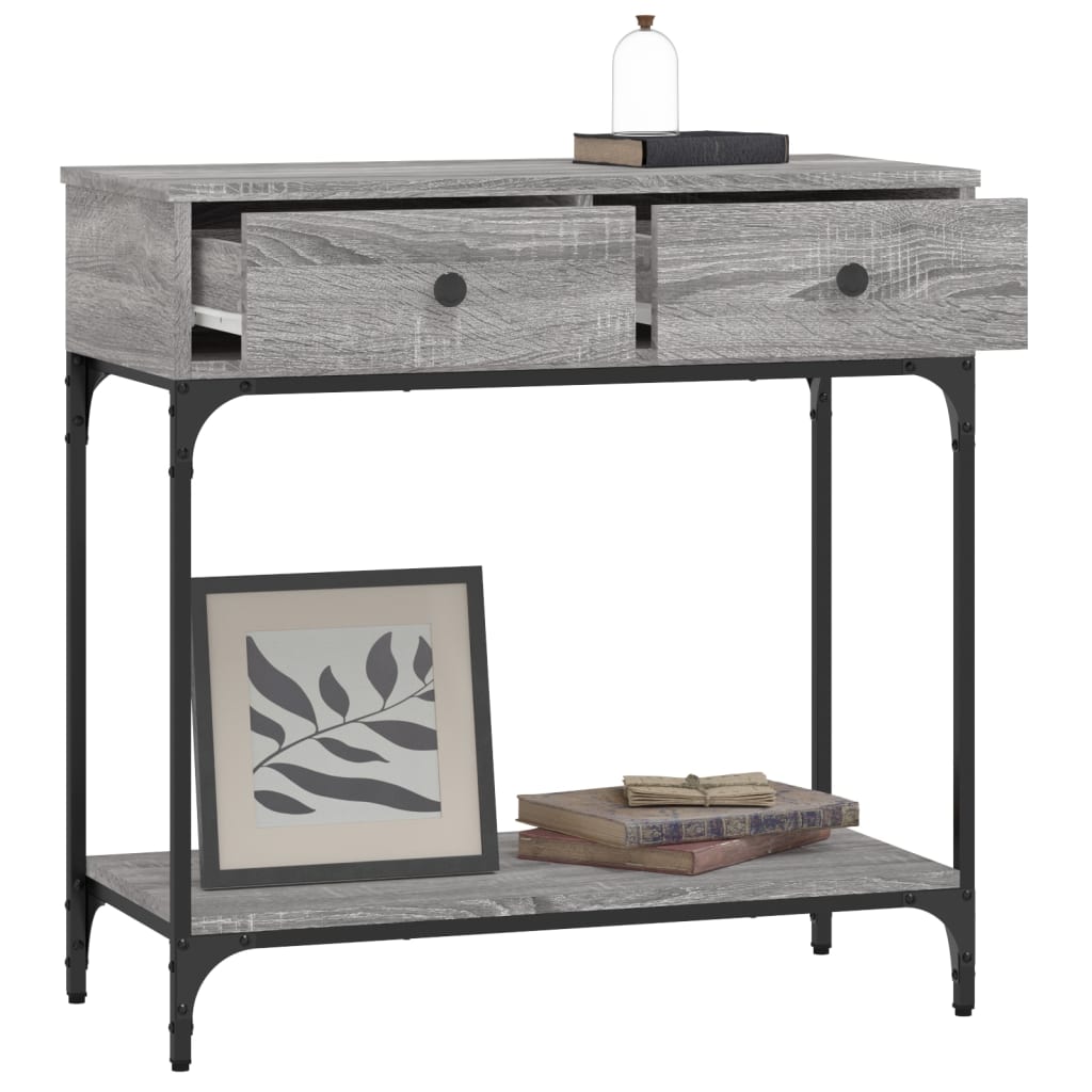 Konsollbord Grå Sonoma 75X34,5X75 Cm Konstruert Tre