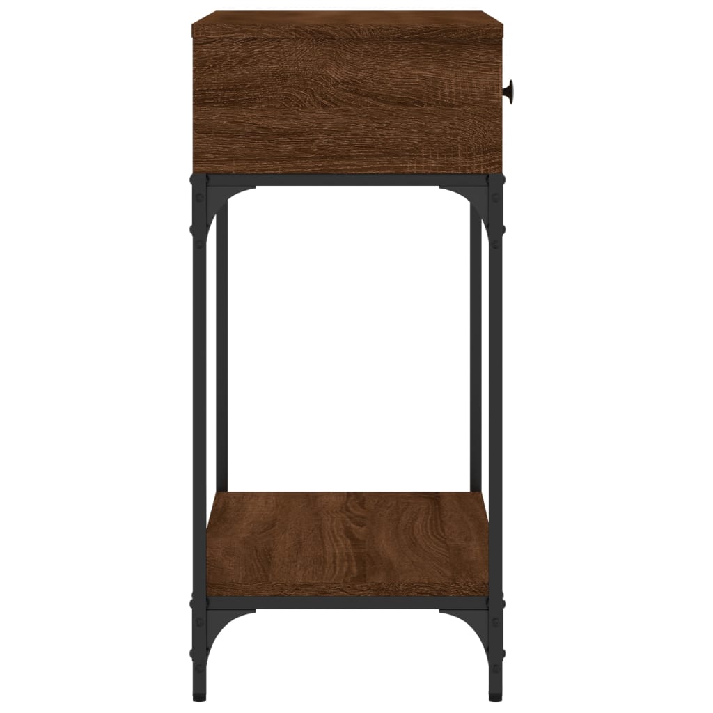 Konsollbord Brun Eik 75X34,5X75 Cm Konstruert Tre