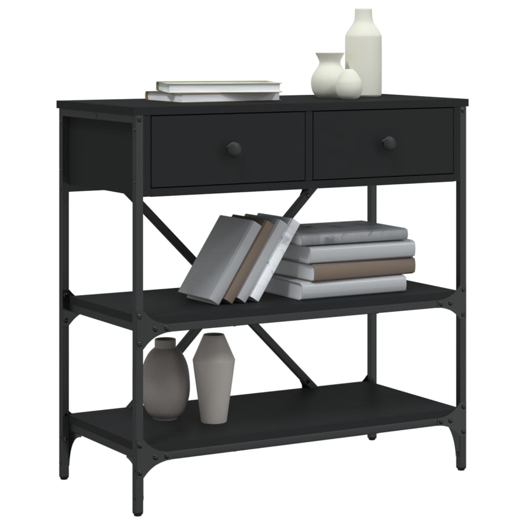 Konsollbord Svart 75X34,5X75 Cm Konstruert Tre