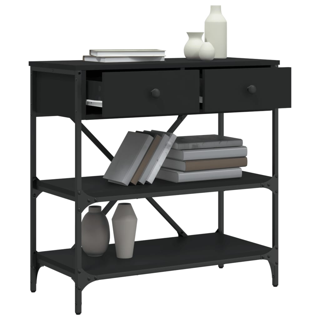 Konsollbord Svart 75X34,5X75 Cm Konstruert Tre
