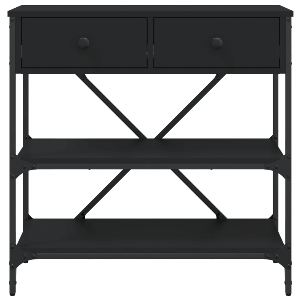 Konsollbord Svart 75X34,5X75 Cm Konstruert Tre