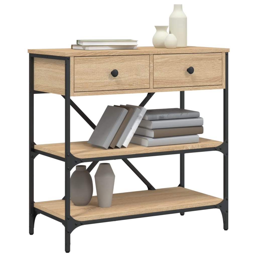 Konsollbord Sonoma Eik 75X34,5X75 Cm Konstruert Tre