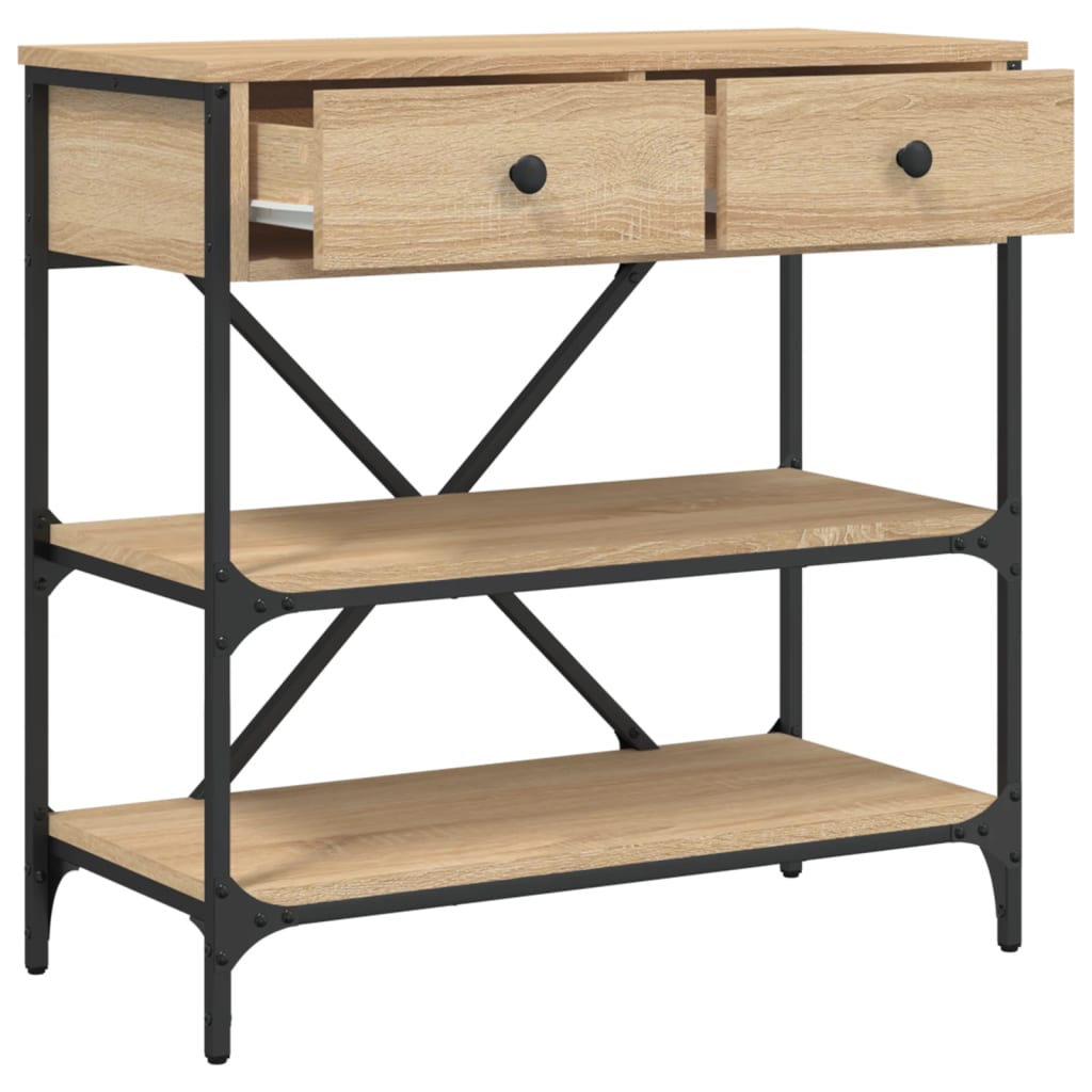 Konsollbord Sonoma Eik 75X34,5X75 Cm Konstruert Tre