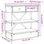 Konsollbord Sonoma Eik 75X34,5X75 Cm Konstruert Tre