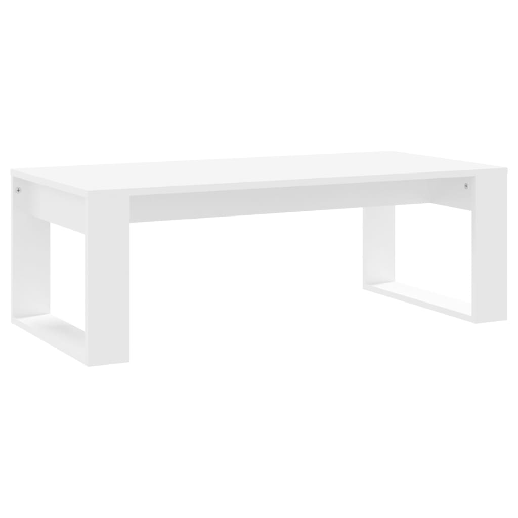 Salongbord Hvit 102X50X35 Cm Konstruert Tre
