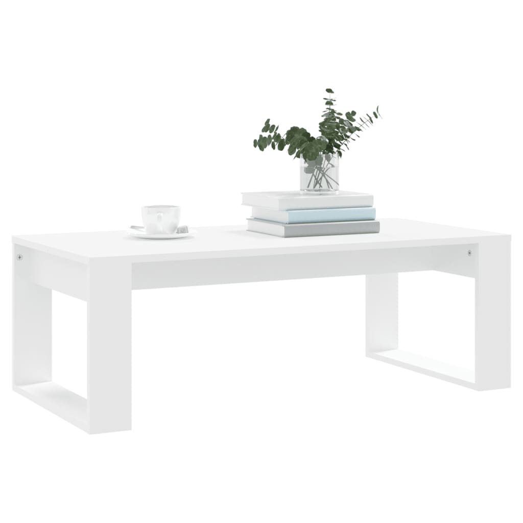 Salongbord Hvit 102X50X35 Cm Konstruert Tre