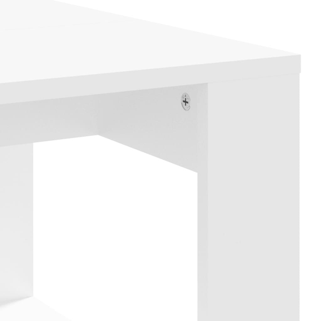 Salongbord Hvit 102X50X35 Cm Konstruert Tre