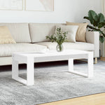 Salongbord Hvit 102X50X35 Cm Konstruert Tre