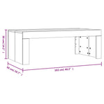 Salongbord Hvit 102X50X36 Cm Konstruert Tre