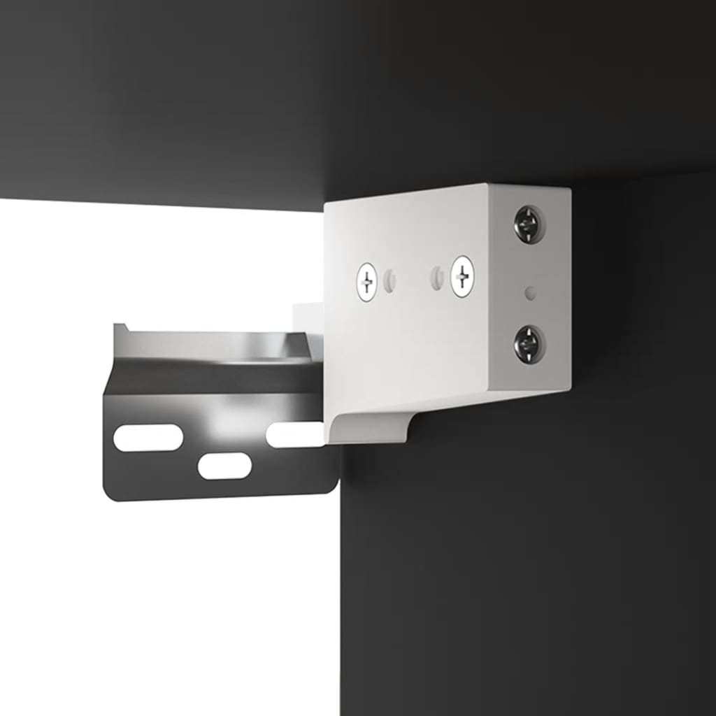 Speilskap Med Led Svart 70X16,5X60 Cm