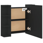 Speilskap Med Led Svart 70X16,5X60 Cm