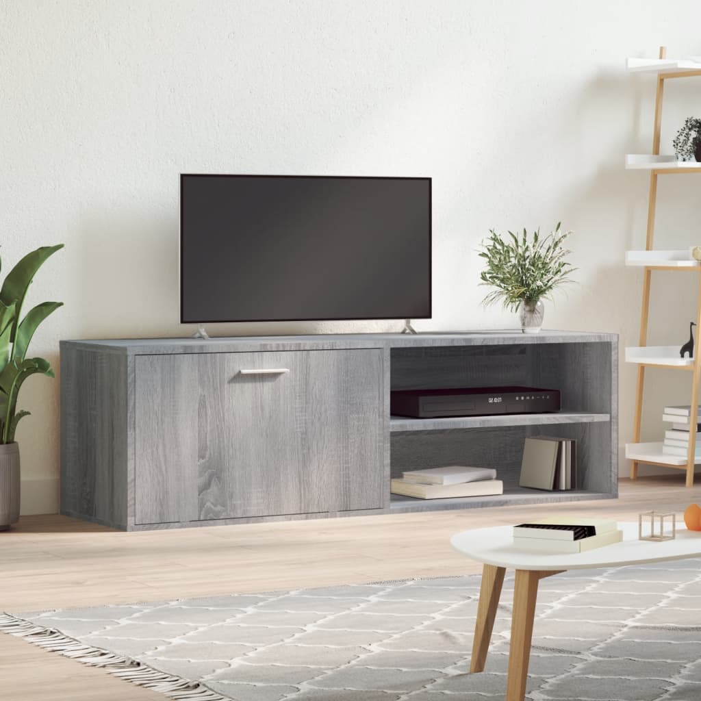 Tv-Benk Grå Sonoma 120X34X37 Cm Sponplate