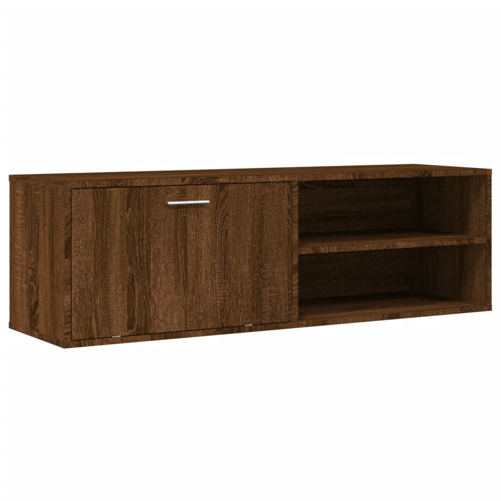 Tv-Benk Brun Eik 120X34X37 Cm Konstruert Tre