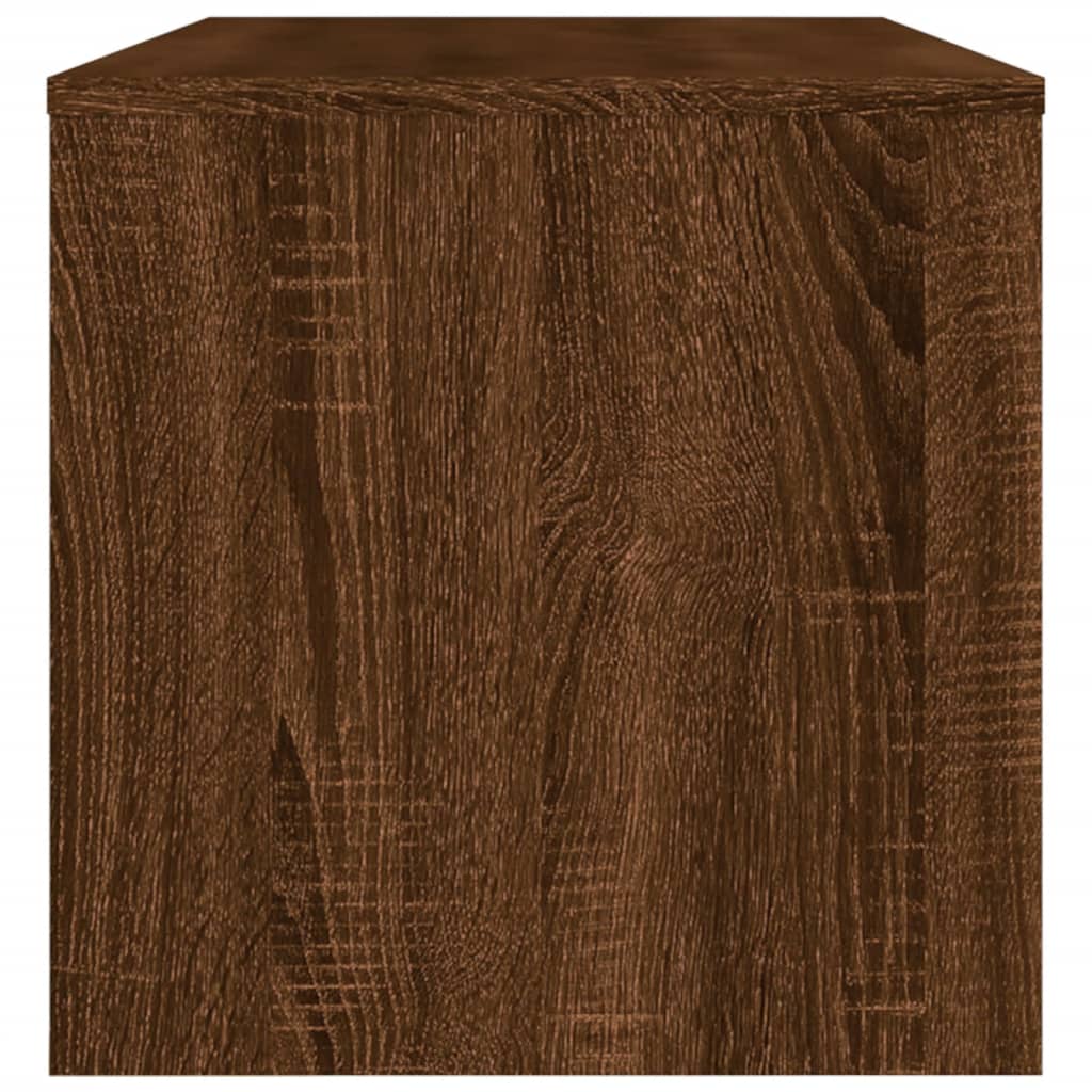 Tv-Benk Brun Eik 120X34X37 Cm Konstruert Tre