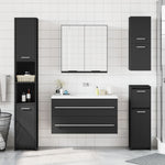 Baderomsspeil Svart 64X20X67 Cm Konstruert Tre