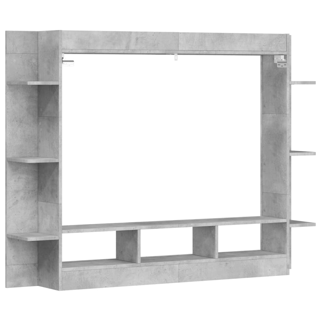Tv-Benk Betonggrå 152X22X113 Cm Konstruert Tre