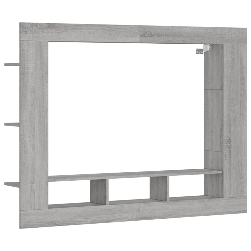 Tv-Benk Grå Sonoma 152X22X113 Cm Konstruert Tre