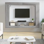 Tv-Benk Grå Sonoma 152X22X113 Cm Konstruert Tre