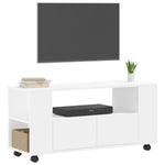 Tv-Benk Hvit 102X34,5X43 Cm Konstruert Tre