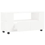 Tv-Benk Hvit 102X34,5X43 Cm Konstruert Tre