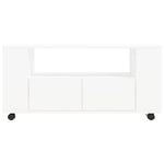 Tv-Benk Hvit 102X34,5X43 Cm Konstruert Tre