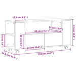 Tv-Benk Hvit 102X34,5X43 Cm Konstruert Tre