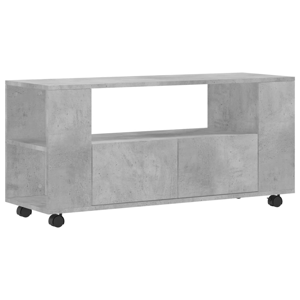 Tv-Benk Betonggrå 102X34,5X43 Cm Konstruert Tre