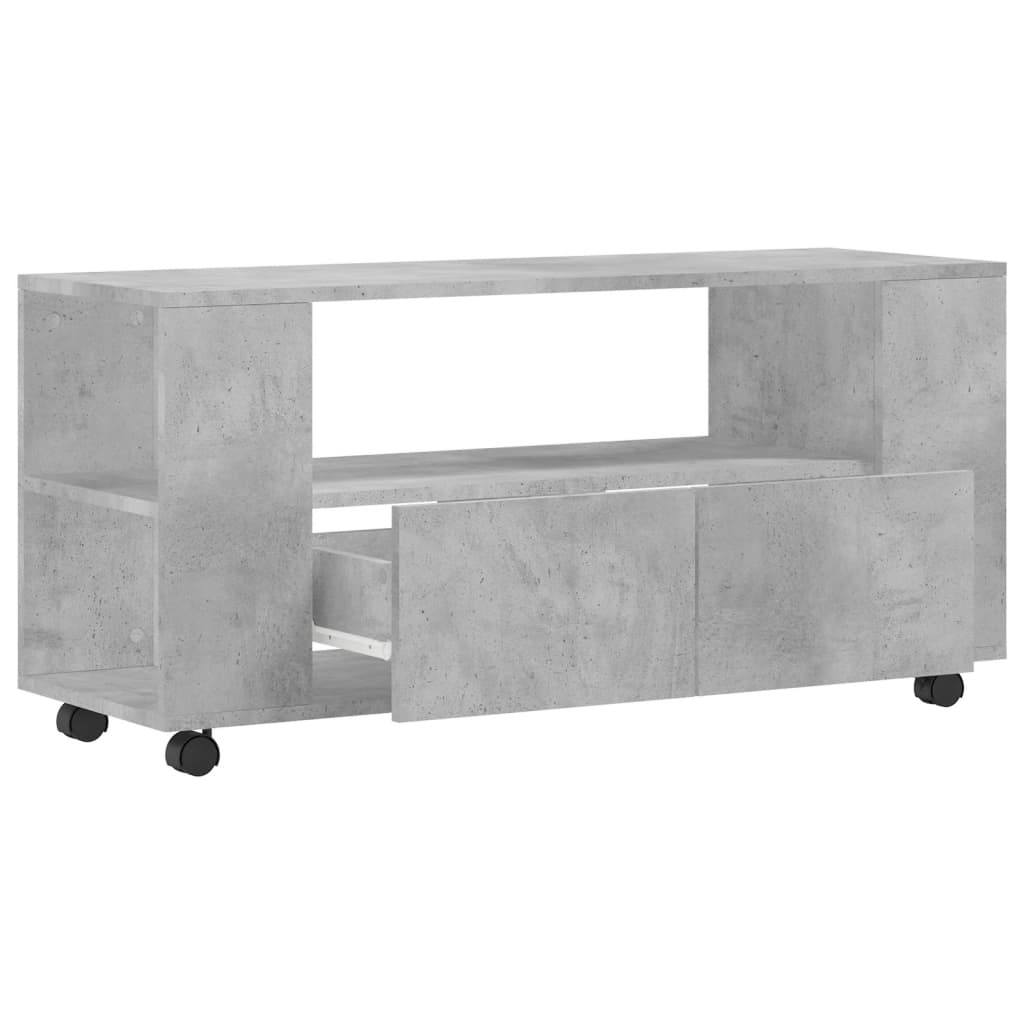 Tv-Benk Betonggrå 102X34,5X43 Cm Konstruert Tre