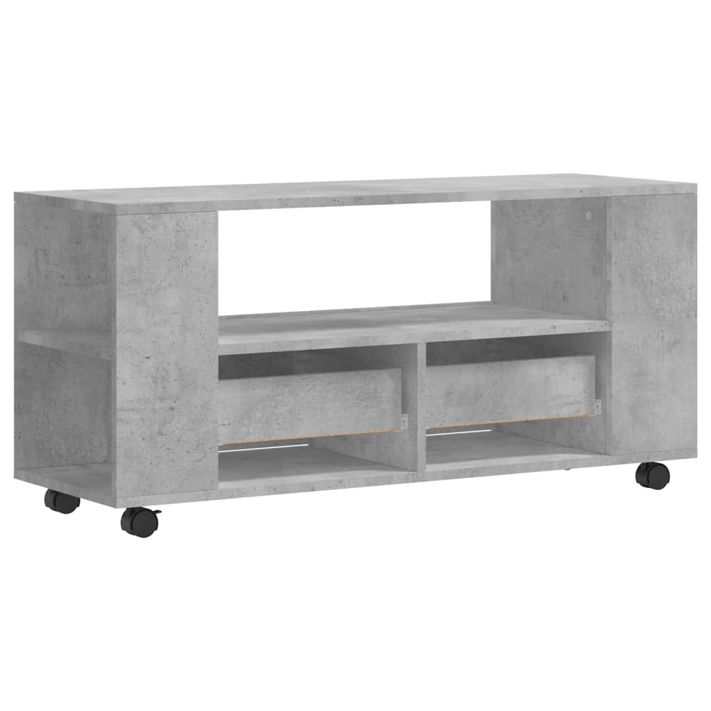Tv-Benk Betonggrå 102X34,5X43 Cm Konstruert Tre
