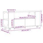 Tv-Benk Betonggrå 102X34,5X43 Cm Konstruert Tre
